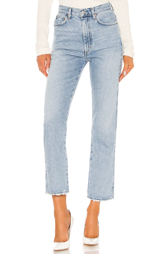 AGOLDE 90's Pinch Waist High Rise Straight Jeans - Riptide