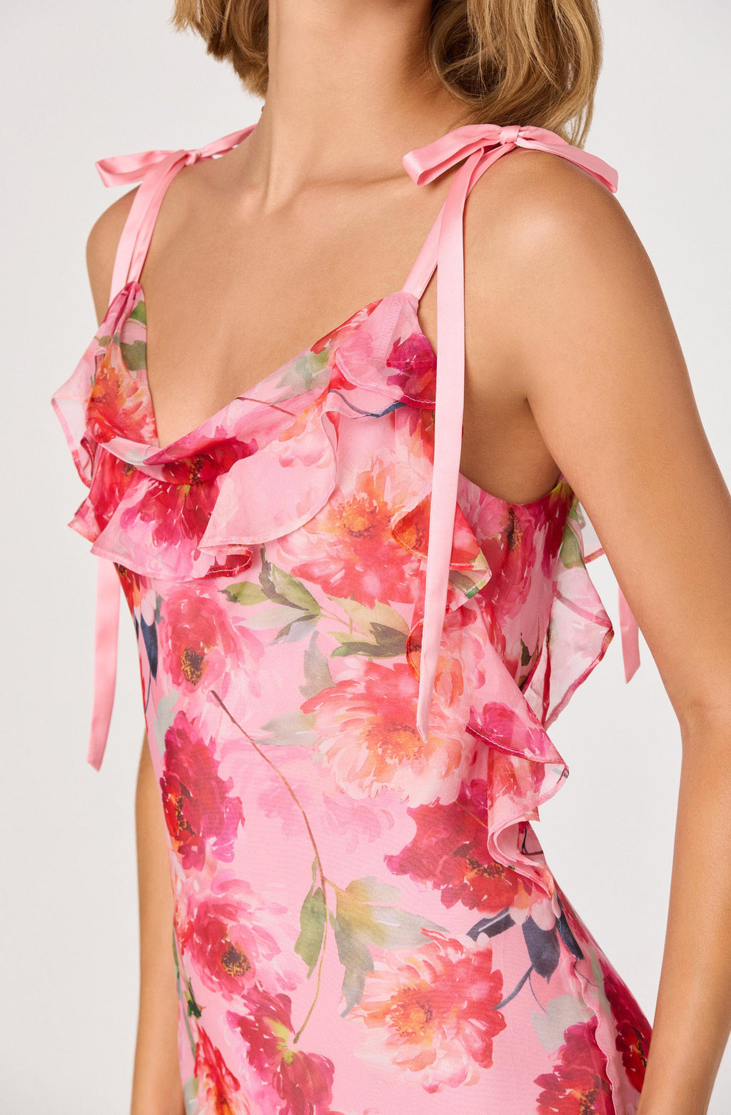 nissa pink dress NISSA belted midi dress