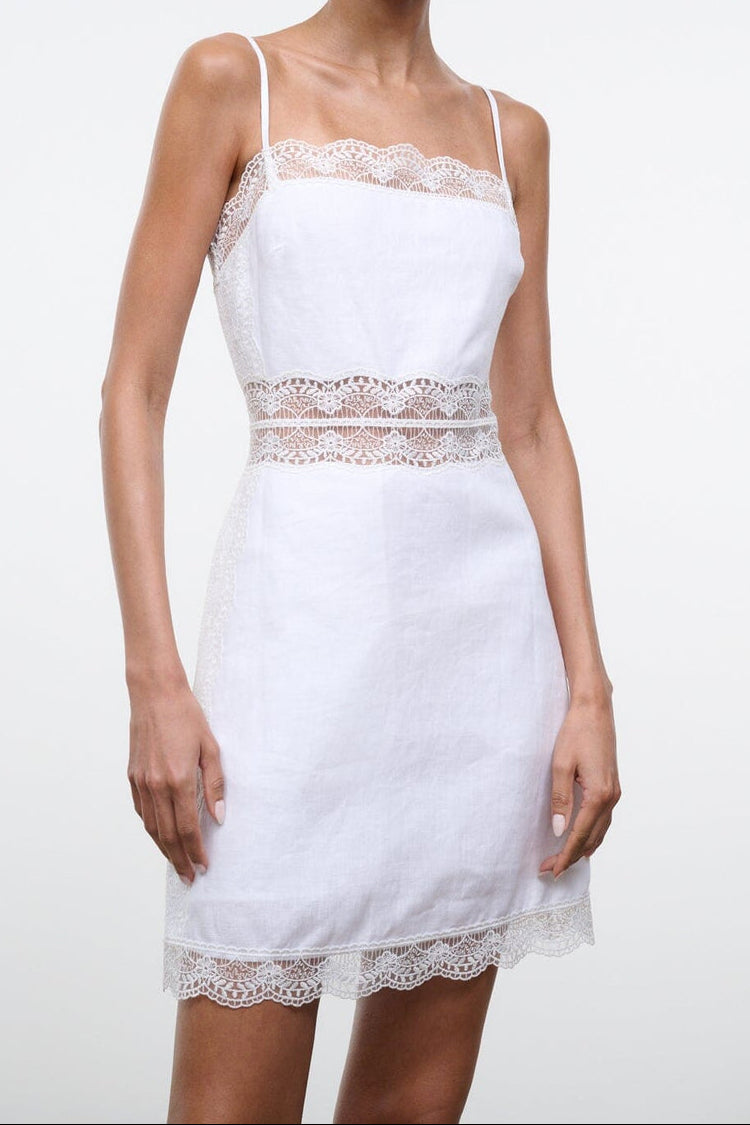 staud white linen dress STAUD, Grazia Linen Dress in White, Size 4