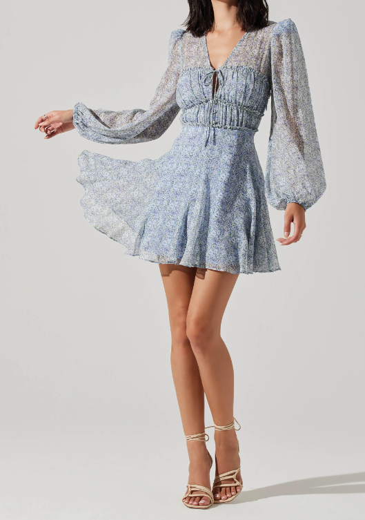 Maisy Floral Flutter Sleeve Midi Dress – ASTR The Label