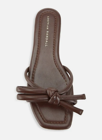 Loeffler Randall Hadley Bow Sandal - Chocolate