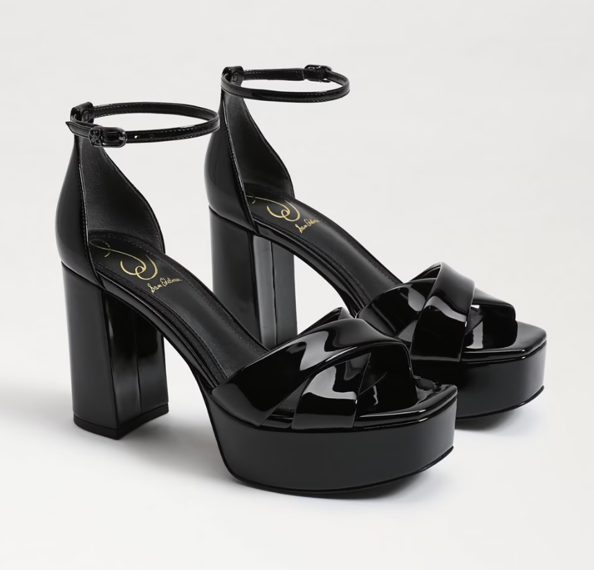 Sam edelman black sandal heel sales