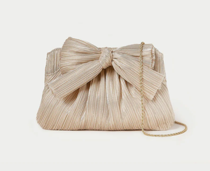 Loeffler Randall Rayne Pleated Clutch - Platinum