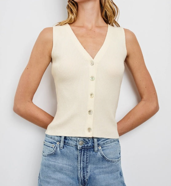 Rails Rosa Vest - Ivory