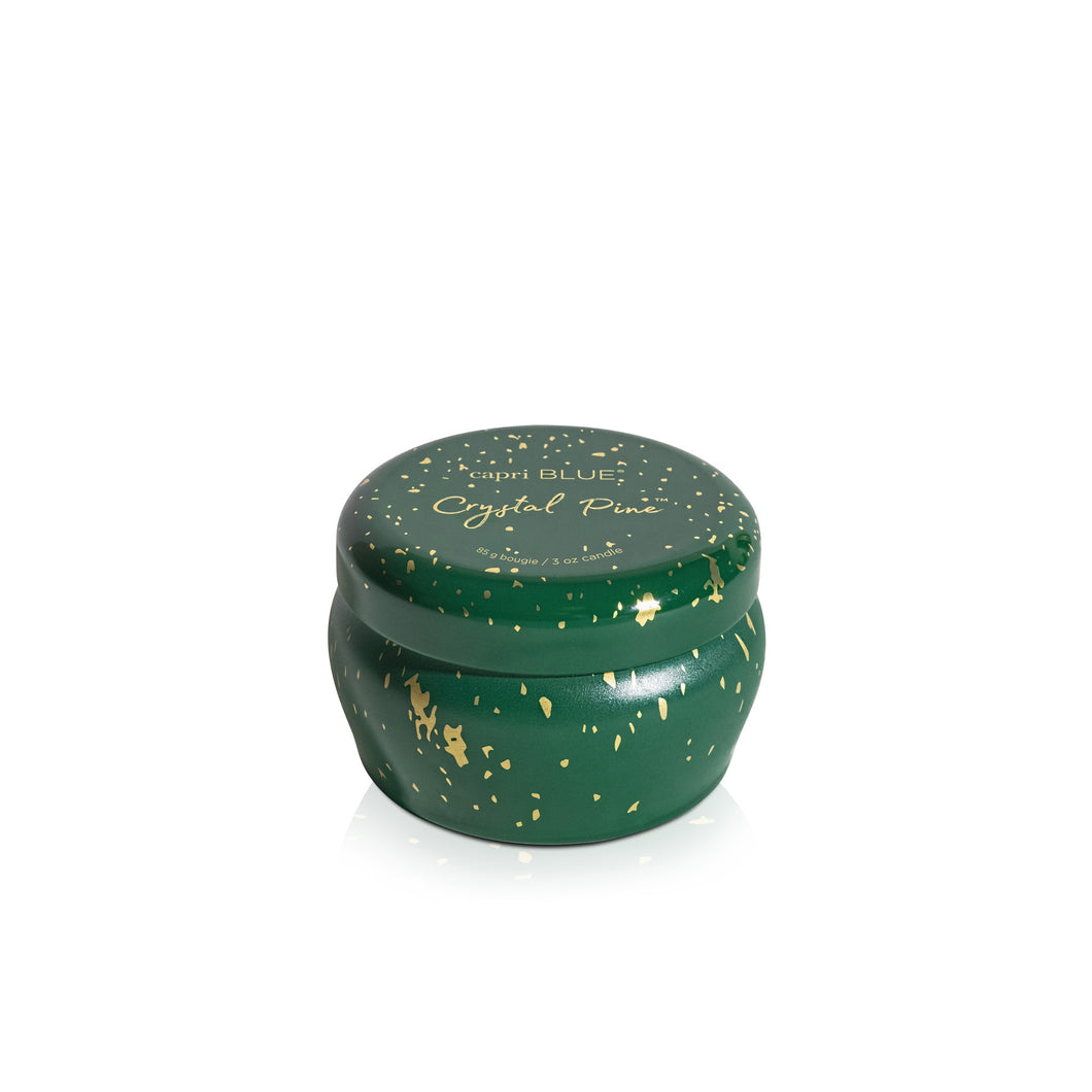 Capri Blue Glimmer Mini Tin Candle - Crystal Pine